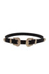 ETCHED DOUBLE SIDED BUCKLE FAUX LEATHER BELT 23 - Roaming Gypsy Boutique