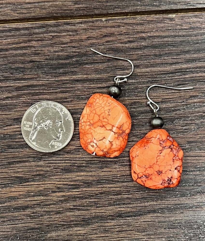 1.2" Sunset Slab Earrings