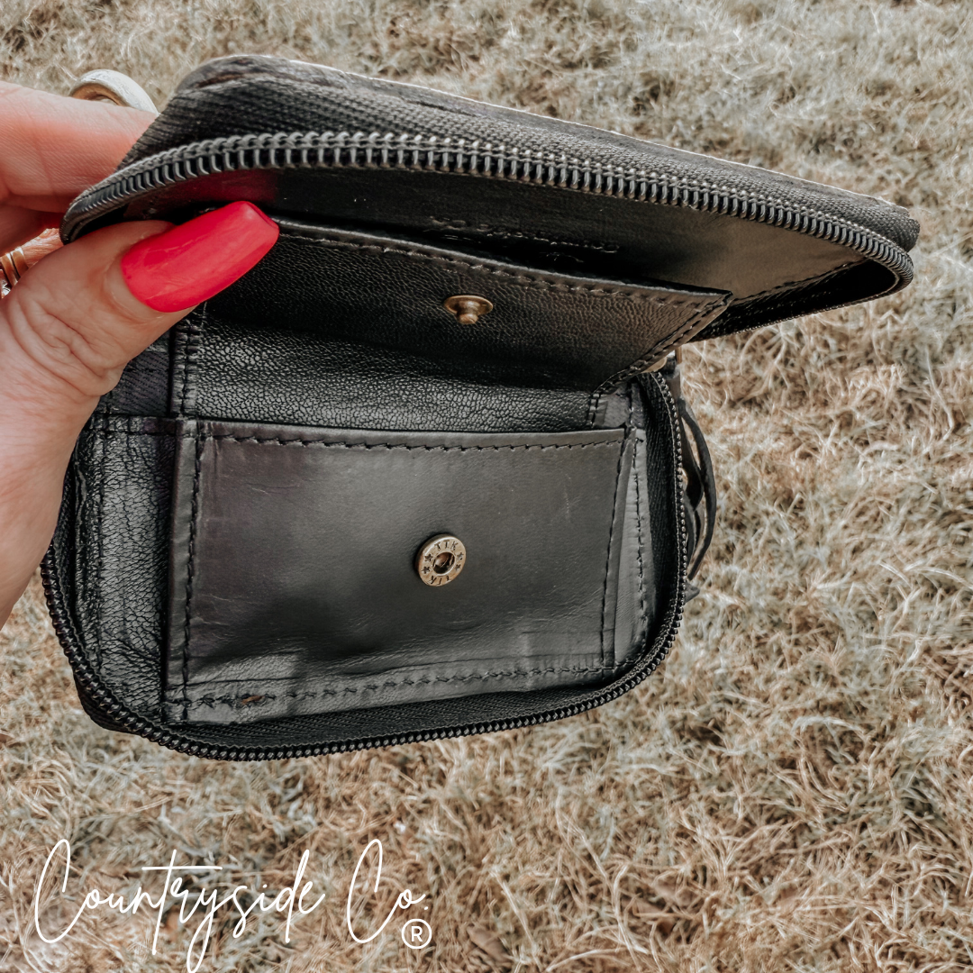 Sidekick Checkered Mini Wallet Keychain