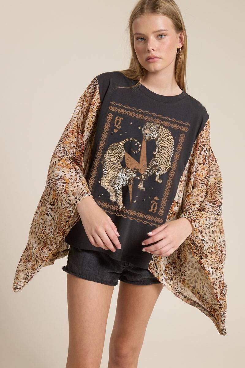 Vintage Tigers Boho Kantha Top