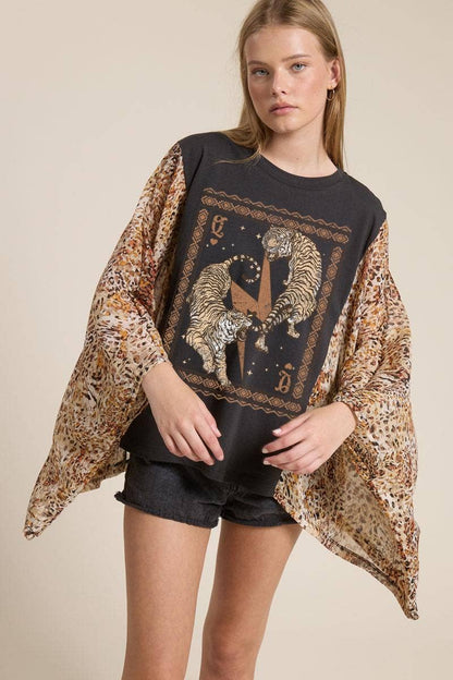 Vintage Tigers Boho Kantha Top