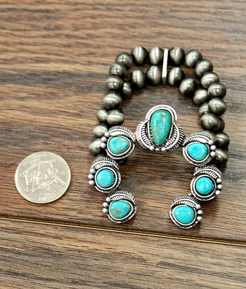 Squashy Turquoise Stretch Bracelet