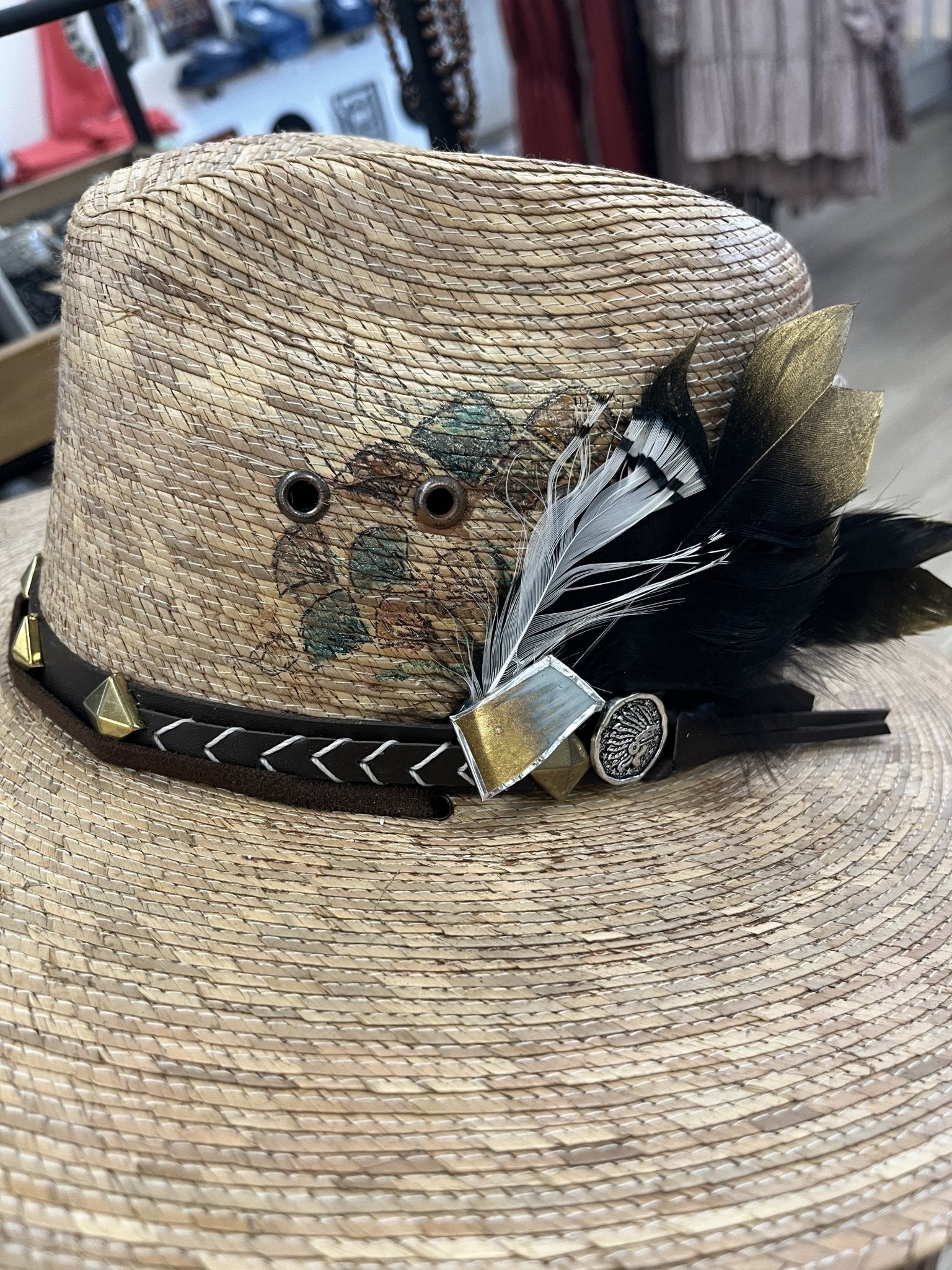 Faded Rebel Glory Straw Hat - Roaming Gypsy Boutique