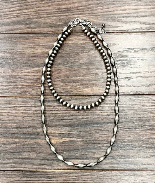 24" Elongated River Necklace