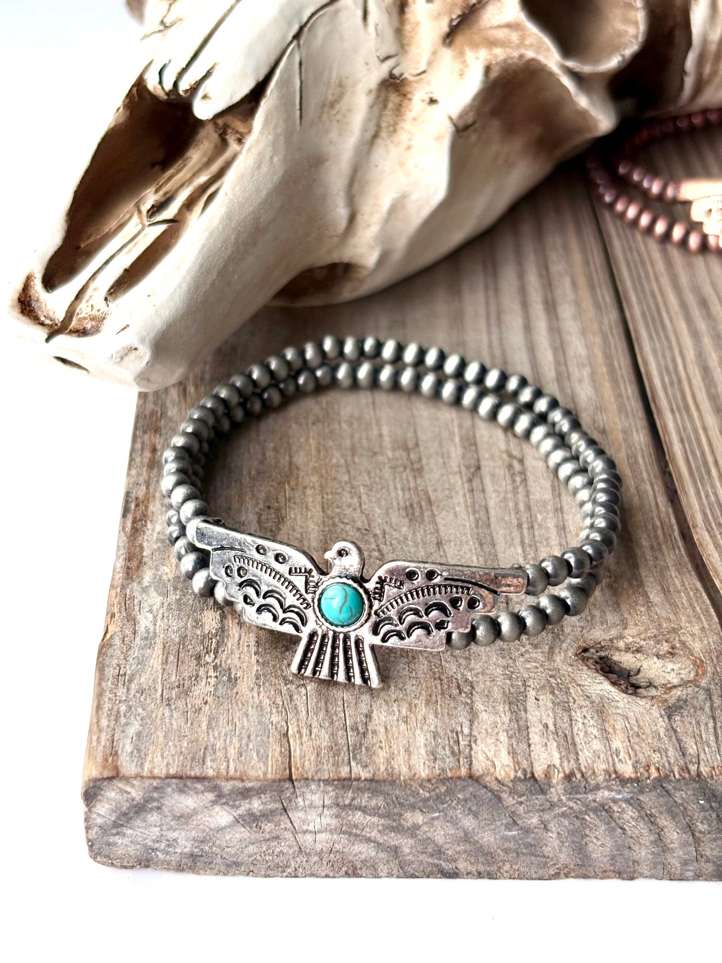 Western Thunderbird Western Pearl Stretch Bracelet