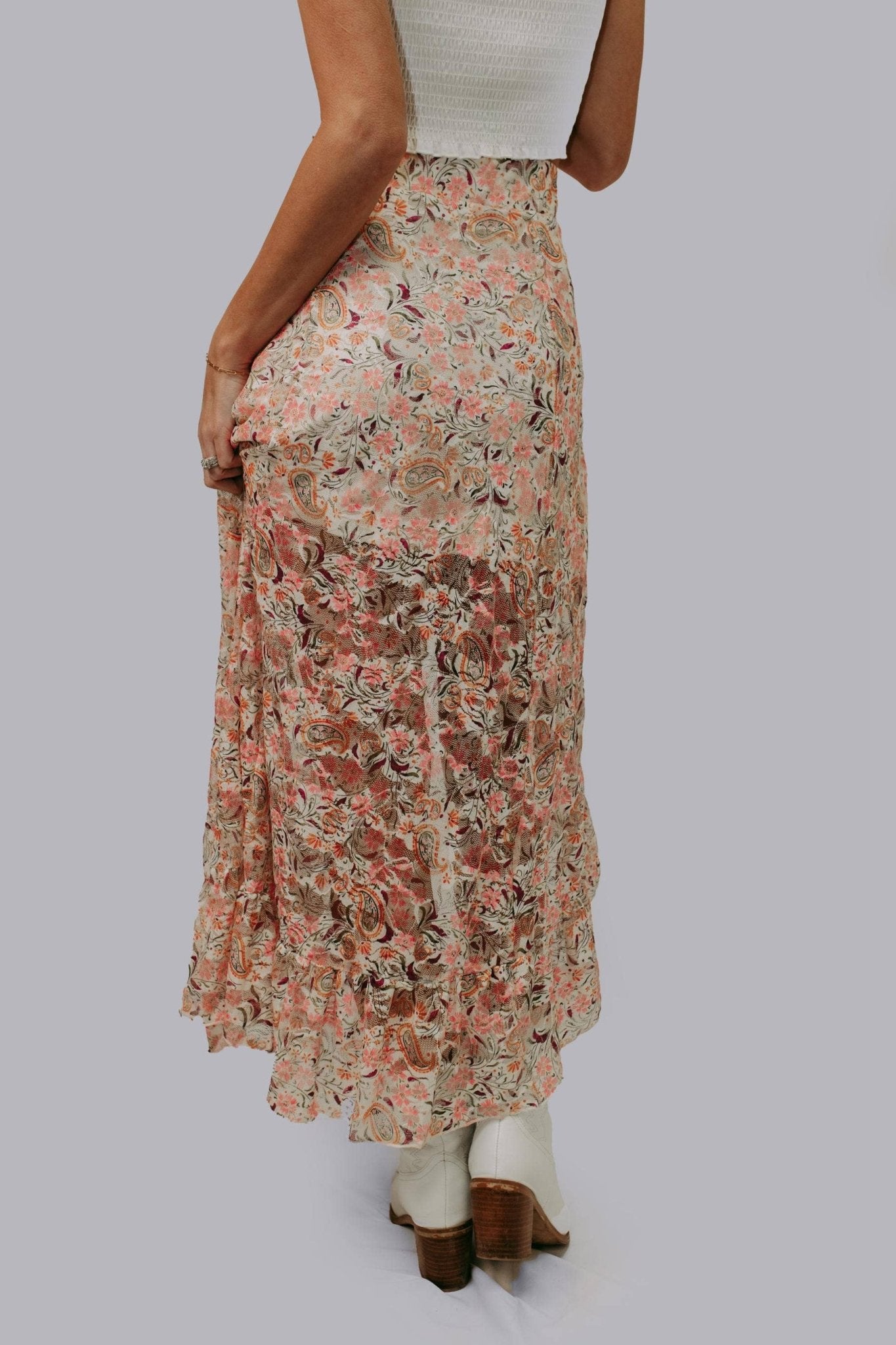 Floral Paisley Maxi Skort - Roaming Gypsy Boutique