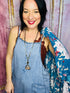 Flowing Floral Kimono with Butterfly Sleeves - Roaming Gypsy Boutique
