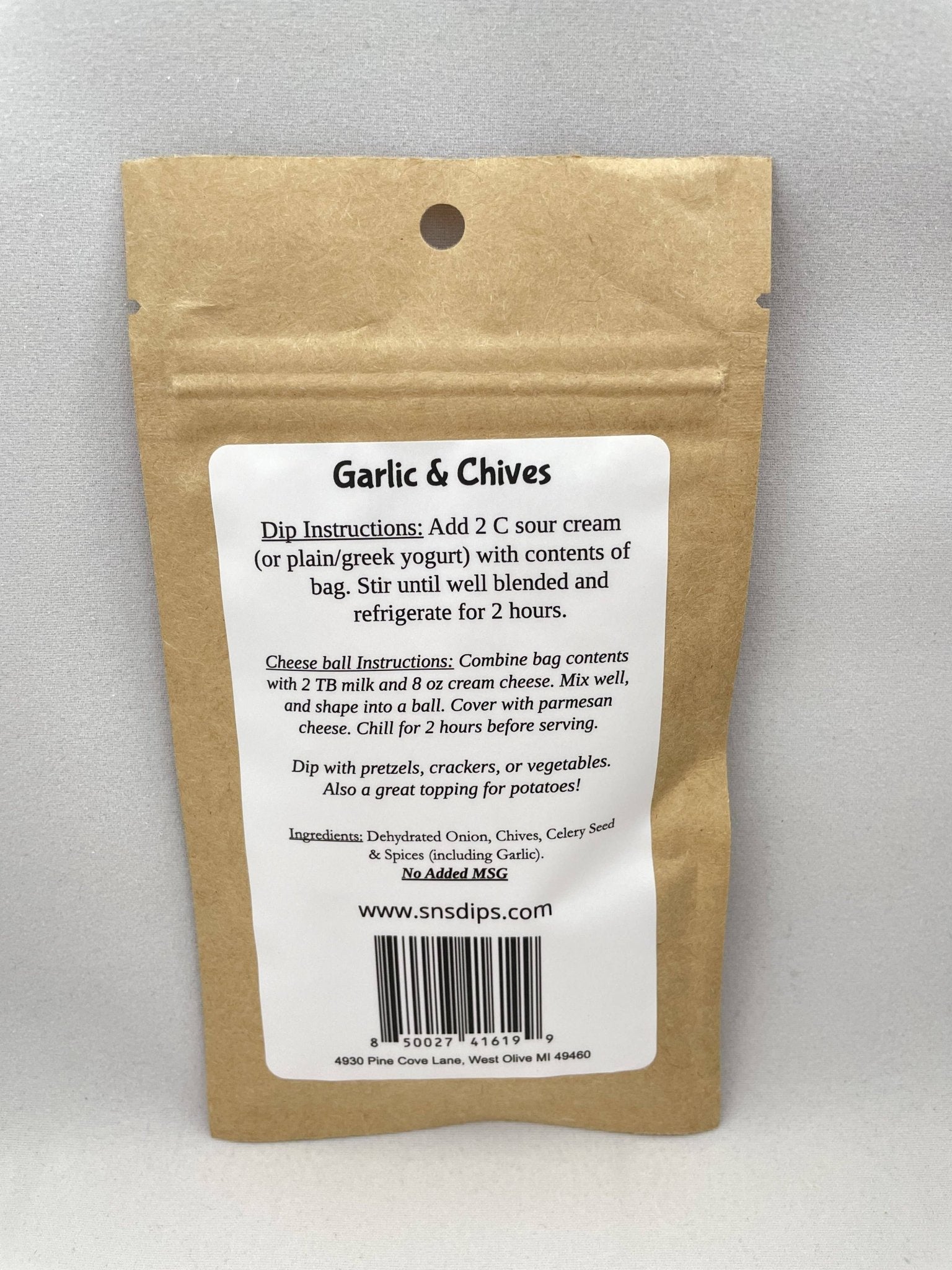 Garlic & Chive Dip Mix - Roaming Gypsy Boutique