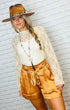 Gold Rush Satin Dreams Shorts - Roaming Gypsy Boutique
