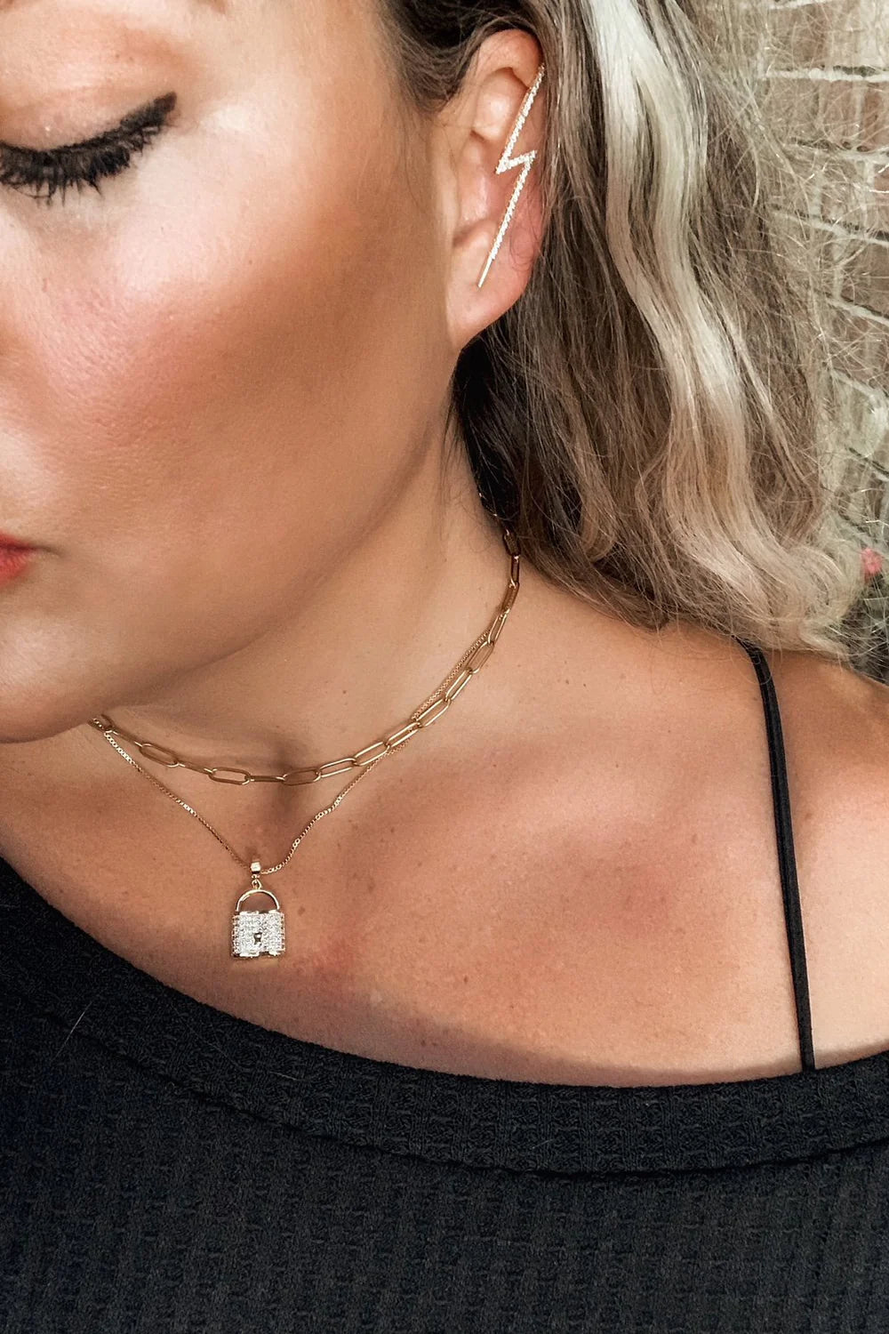 Golden Paperclip Necklace - Roaming Gypsy Boutique