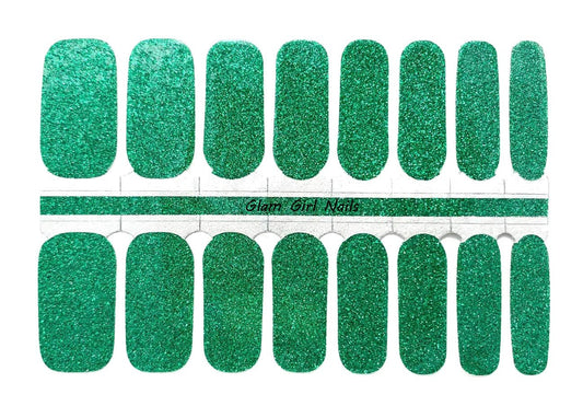 Green Glitter Nail Wraps - Roaming Gypsy Boutique