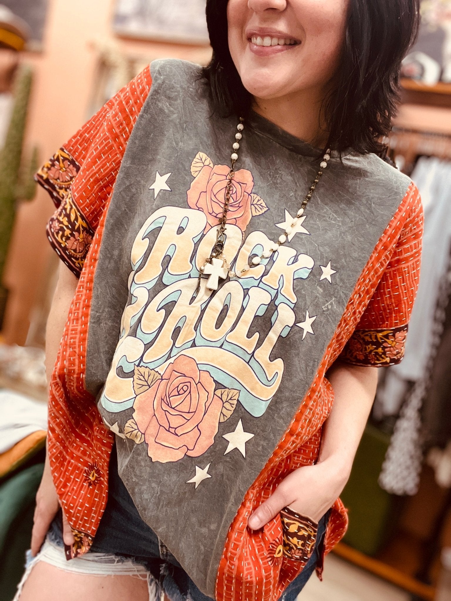 Gypsy Kantha Rocker Tees - Roaming Gypsy Boutique