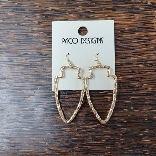 Hammered Arrowhead Earrings - Roaming Gypsy Boutique