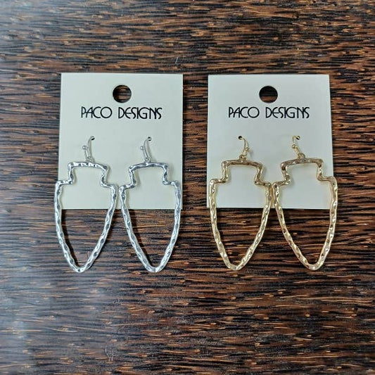 Hammered Arrowhead Earrings - Roaming Gypsy Boutique