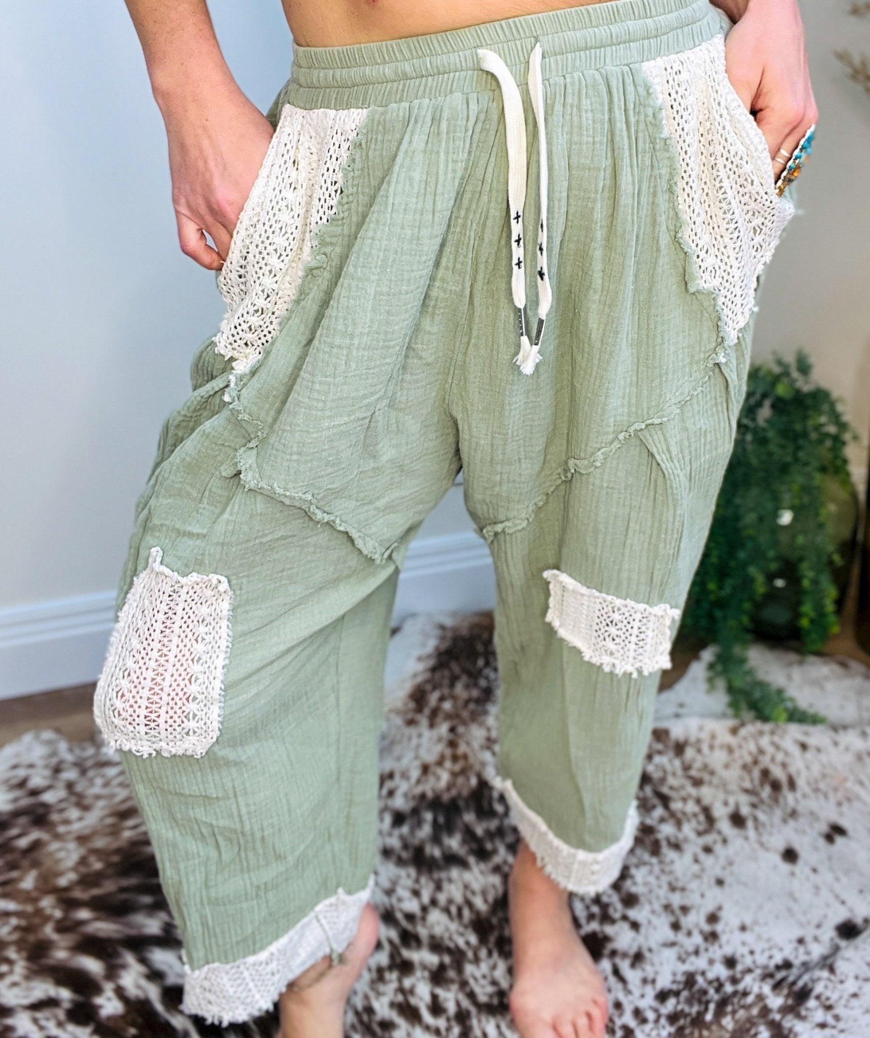 Harem Lace Boho Pant - Roaming Gypsy Boutique