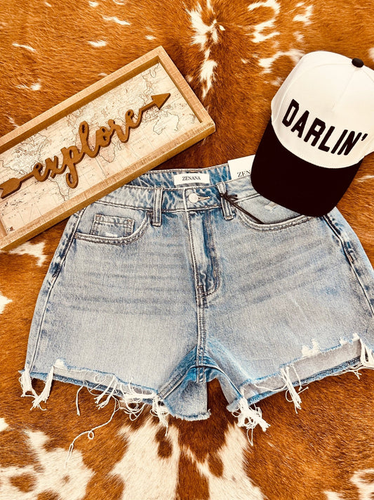 Harmony Denim Shorts - Roaming Gypsy Boutique