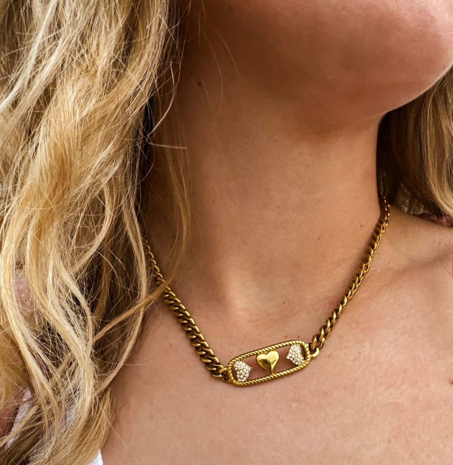 Heart To Heart Chain Necklace - Roaming Gypsy Boutique