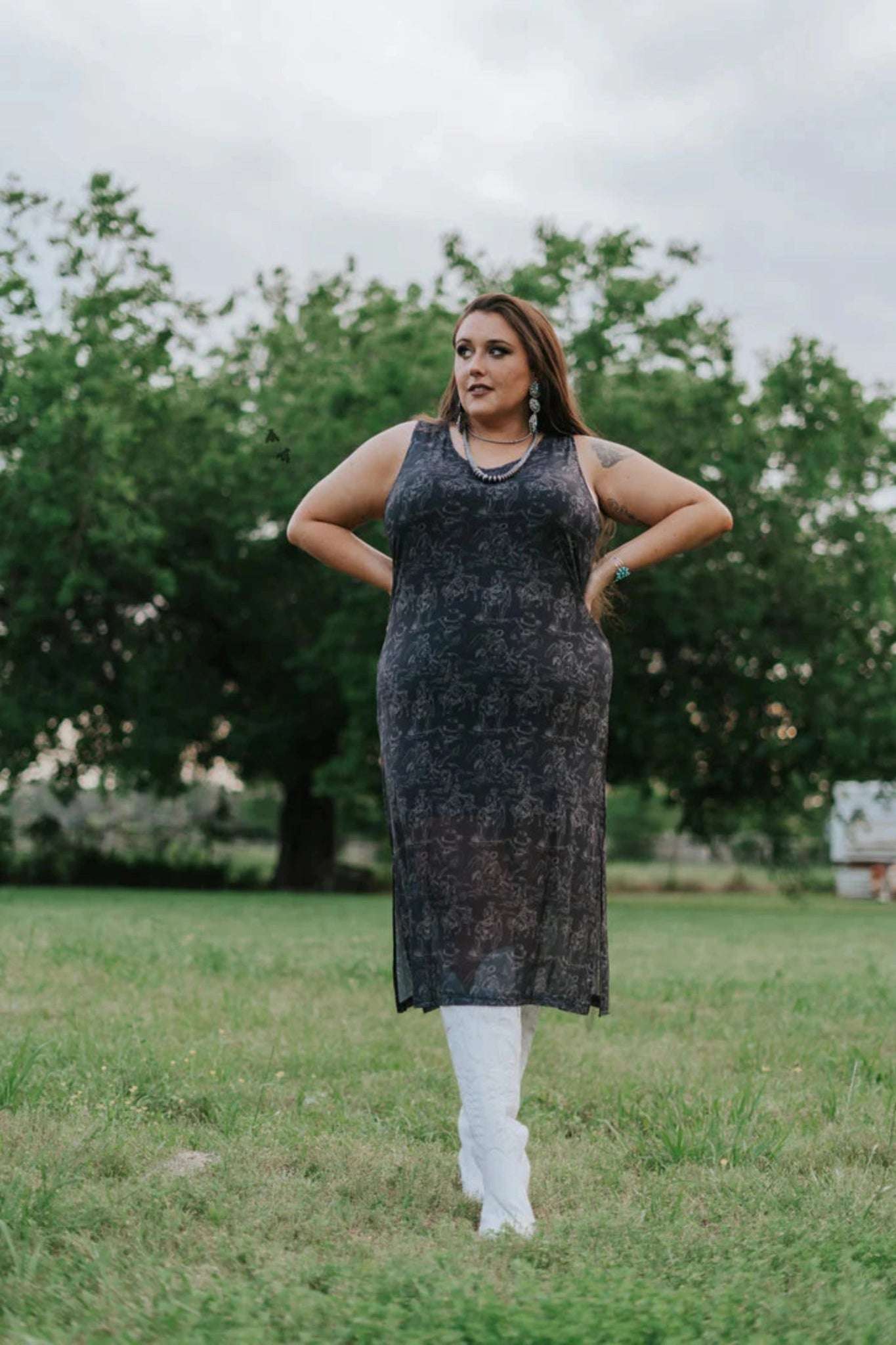 Holy Western Mesh Dress - Roaming Gypsy Boutique