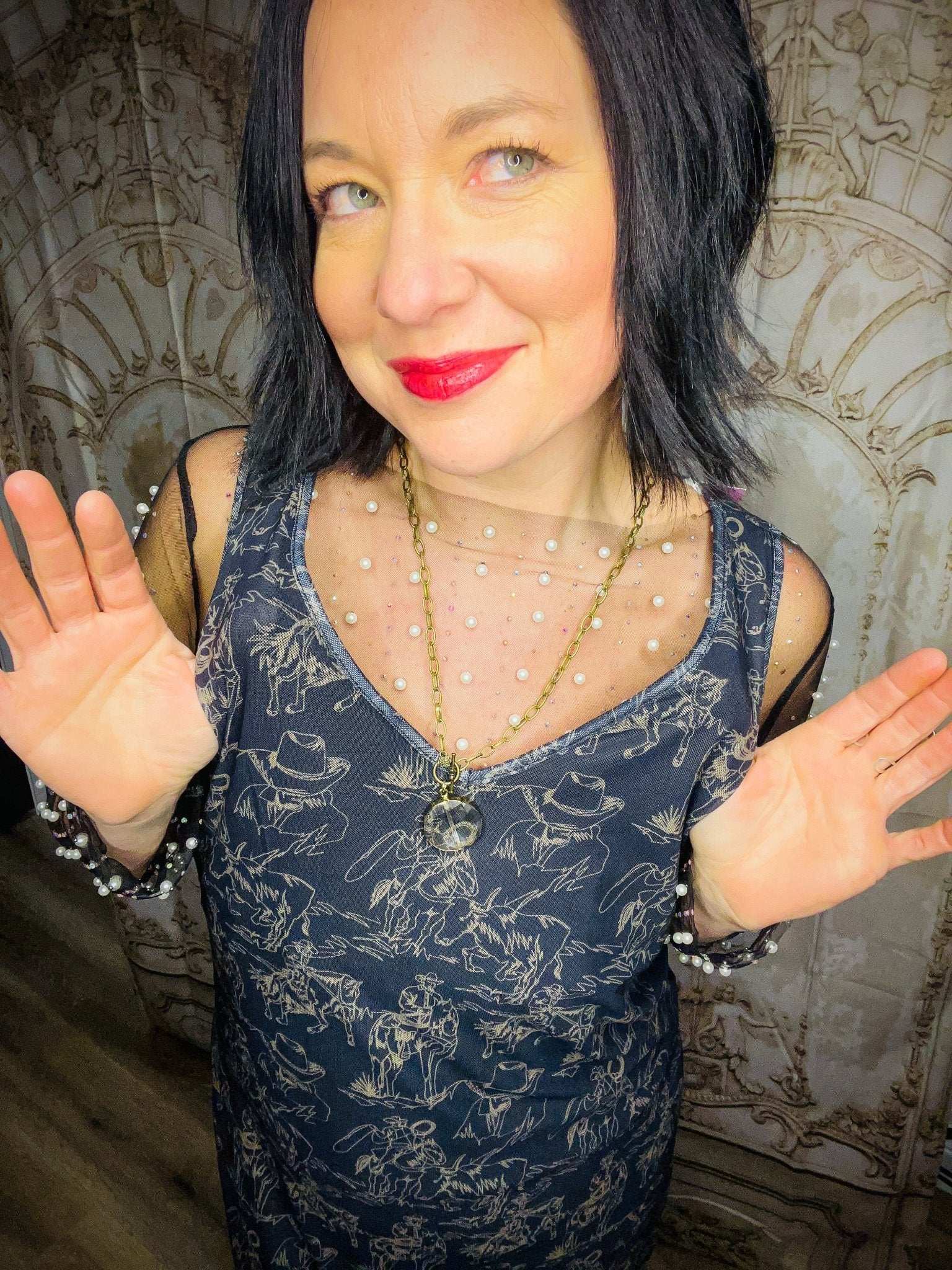 Holy Western Mesh Dress - Roaming Gypsy Boutique