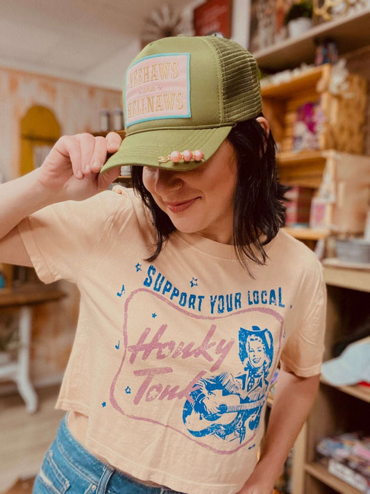 Honky Tonk Cropped Tee - Roaming Gypsy Boutique