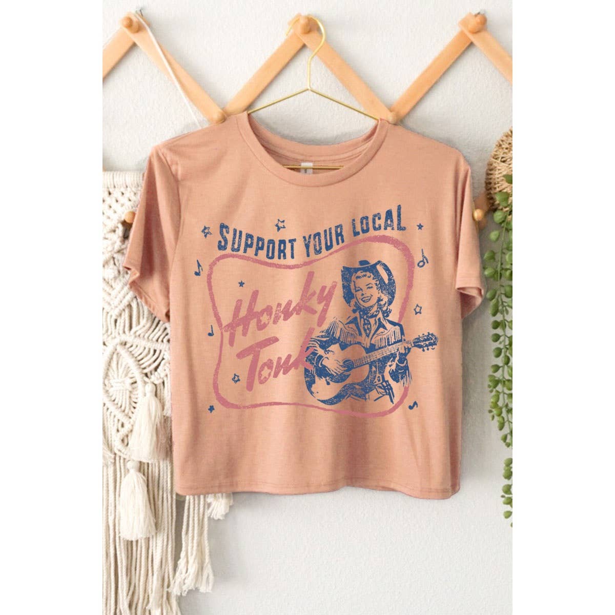 Honky Tonk Cropped Tee - Roaming Gypsy Boutique