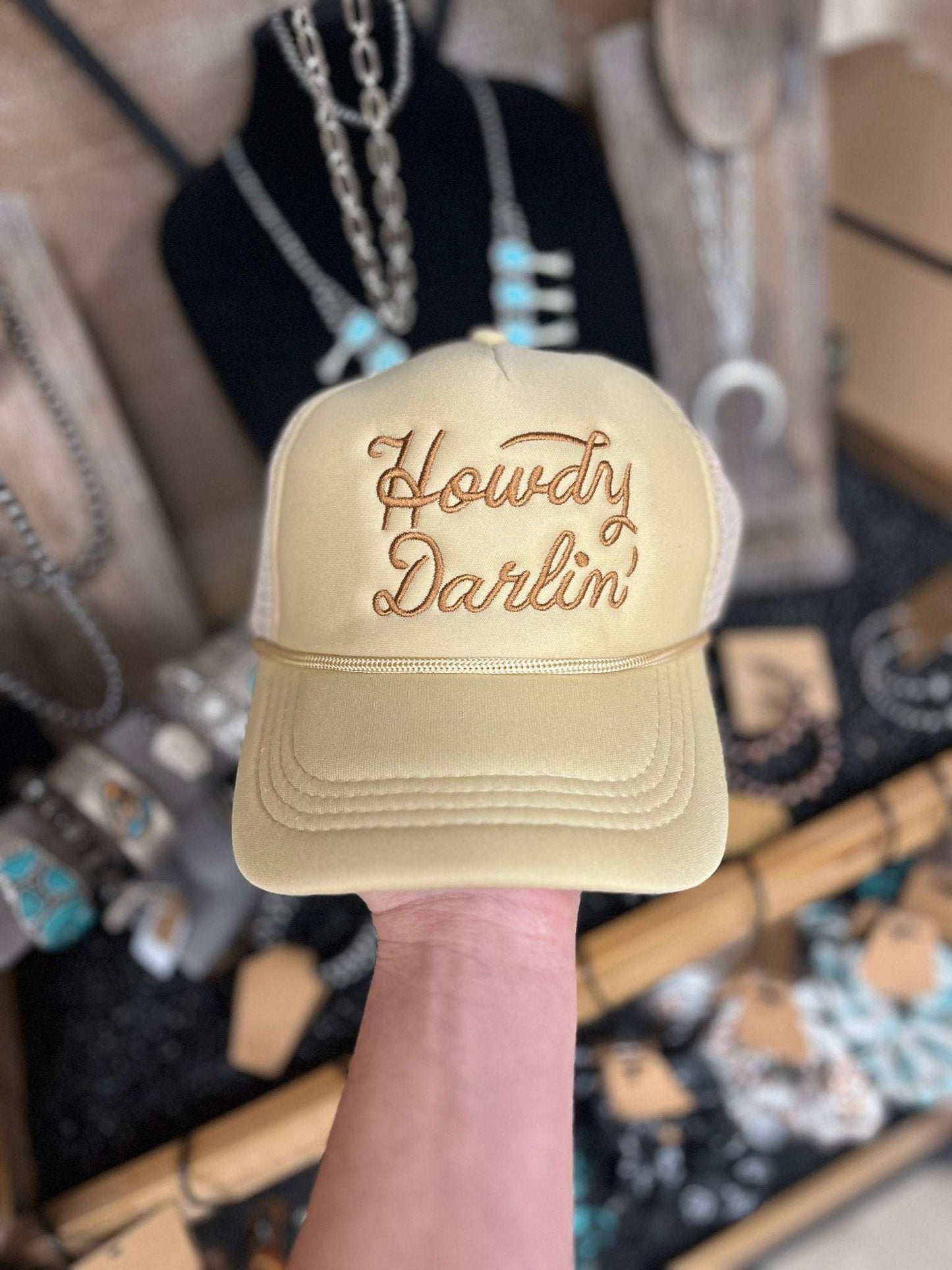 Howdy Darlin Trucker Hat - Roaming Gypsy Boutique