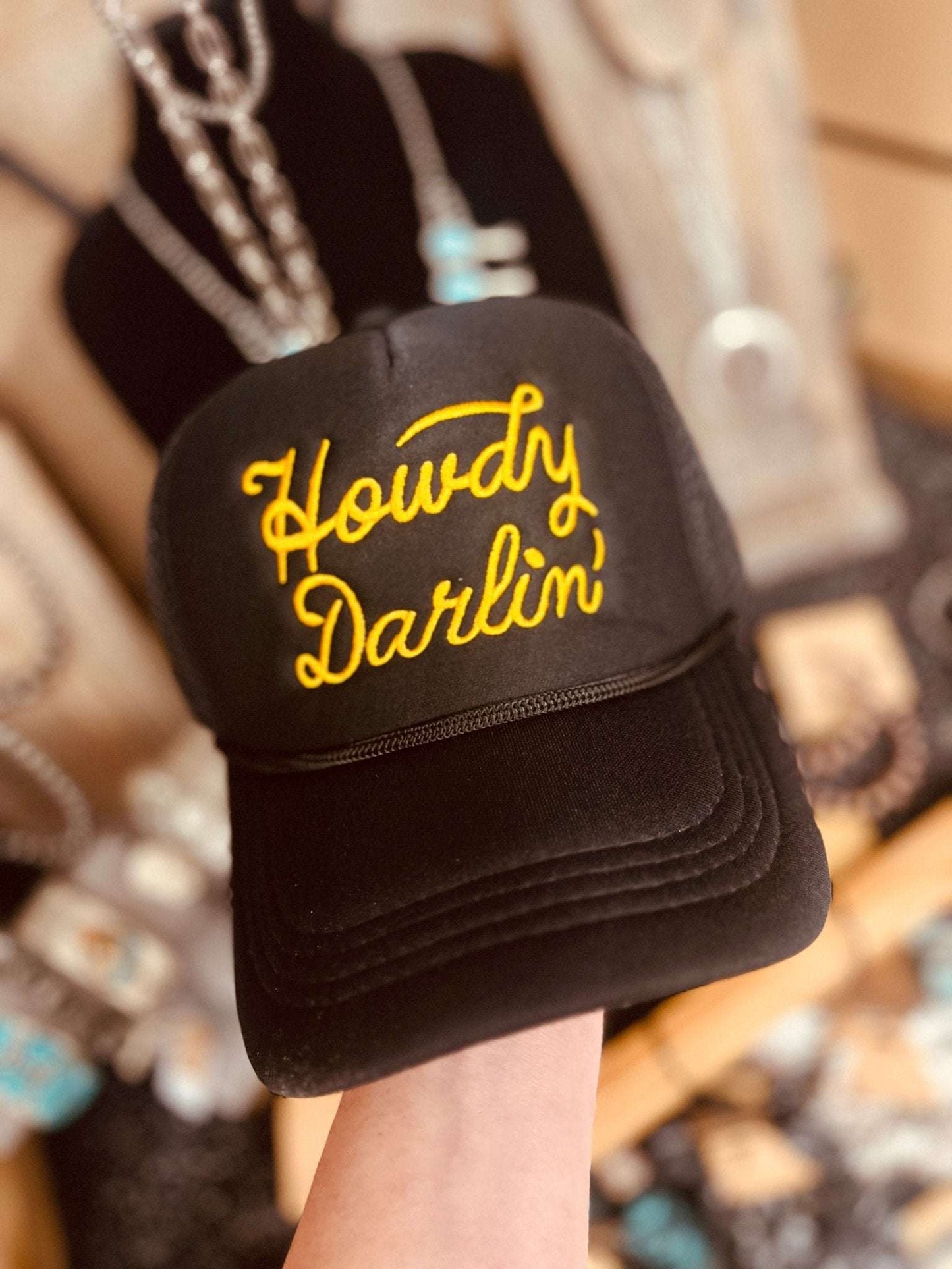 Howdy Darlin Trucker Hat - Roaming Gypsy Boutique