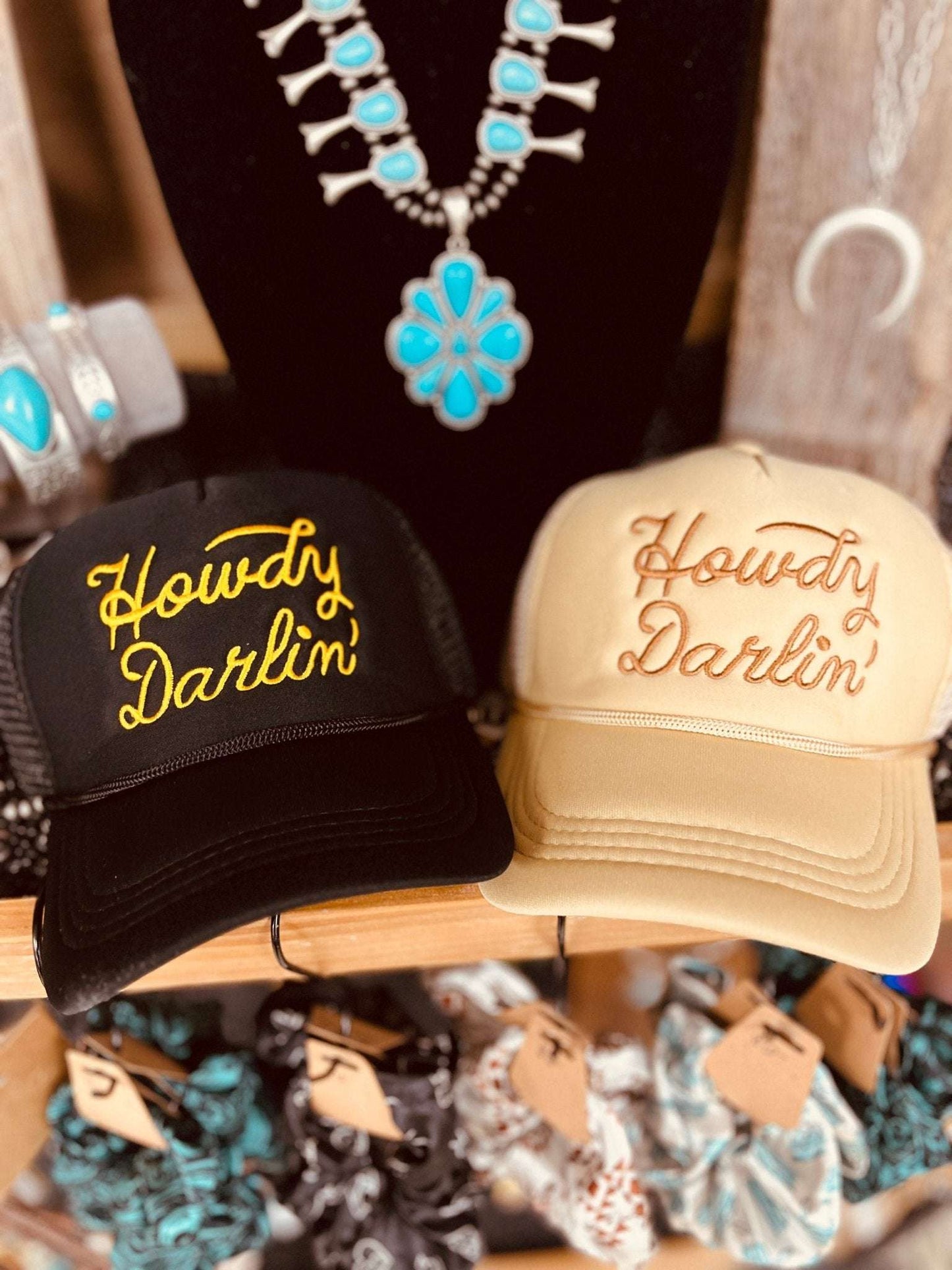 Howdy Darlin Trucker Hat - Roaming Gypsy Boutique