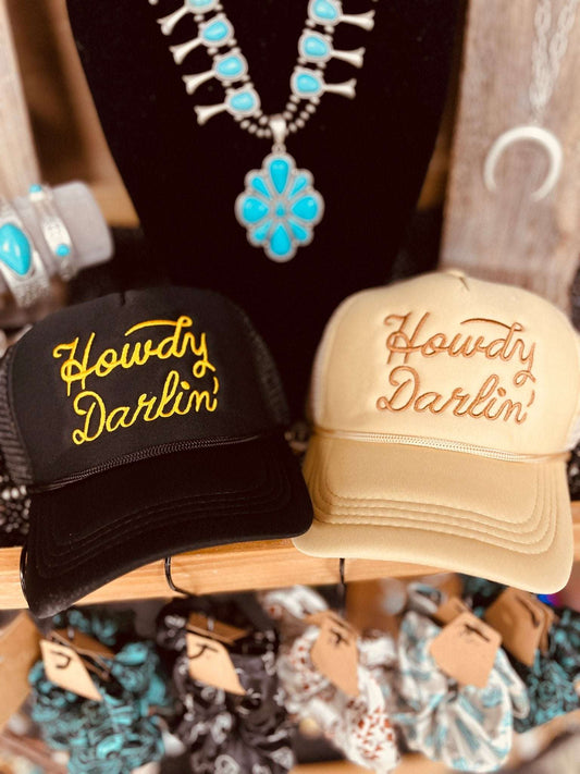 Howdy Darlin Trucker Hat - Roaming Gypsy Boutique