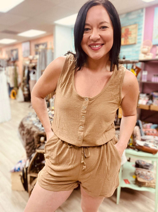 Java Snap Romper - Roaming Gypsy Boutique