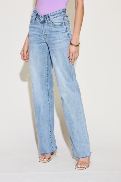 Judy Blue Full Size V Front Waistband Straight Jeans - Roaming Gypsy Boutique