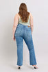 Judy Blue HW Tummy Control Vintage Wash Side Slit Slim Boot Jeans - Roaming Gypsy Boutique
