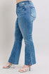 Judy Blue HW Tummy Control Vintage Wash Side Slit Slim Boot Jeans - Roaming Gypsy Boutique