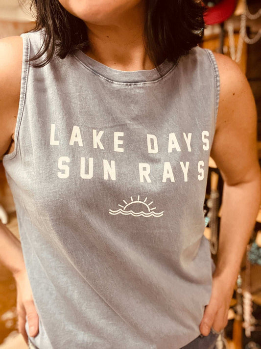 Lake Days Sun Rays Tank - Roaming Gypsy Boutique