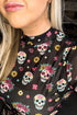 Cinco Sugar Skull Mesh Top