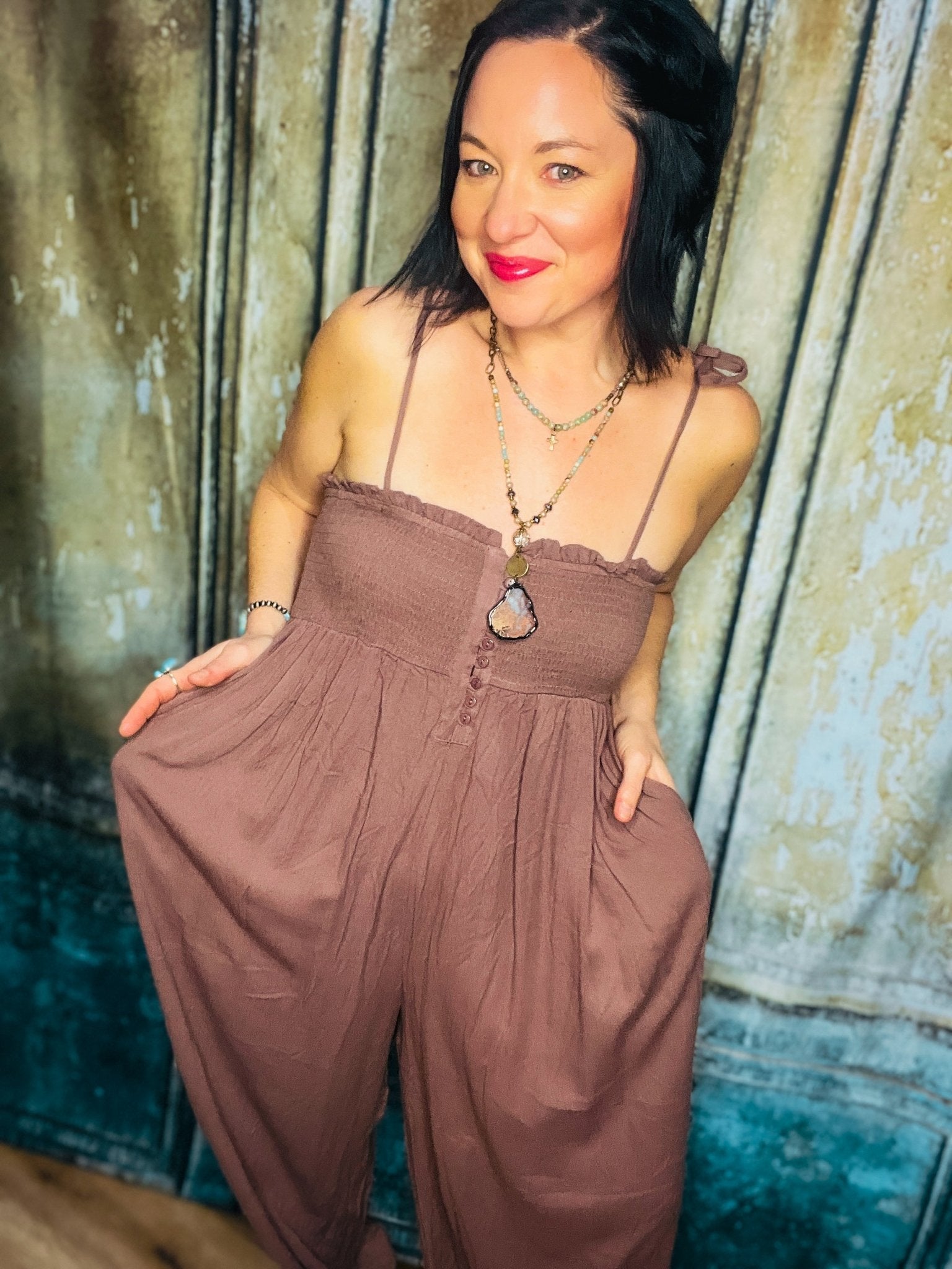Linen Love Harem Jumpsuit - Roaming Gypsy Boutique