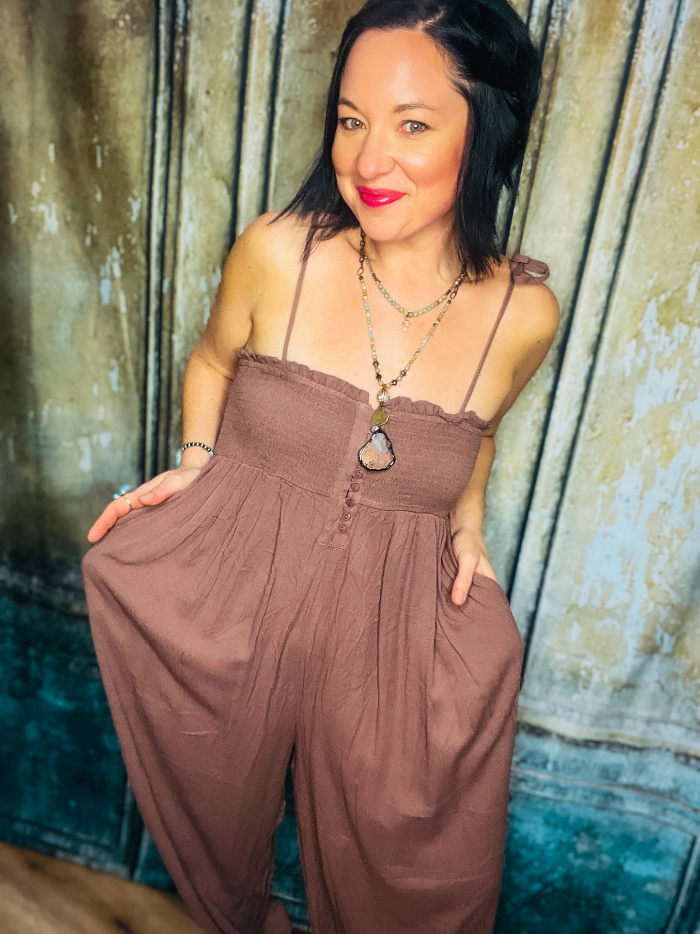 Linen Love Harem Jumpsuit - Roaming Gypsy Boutique