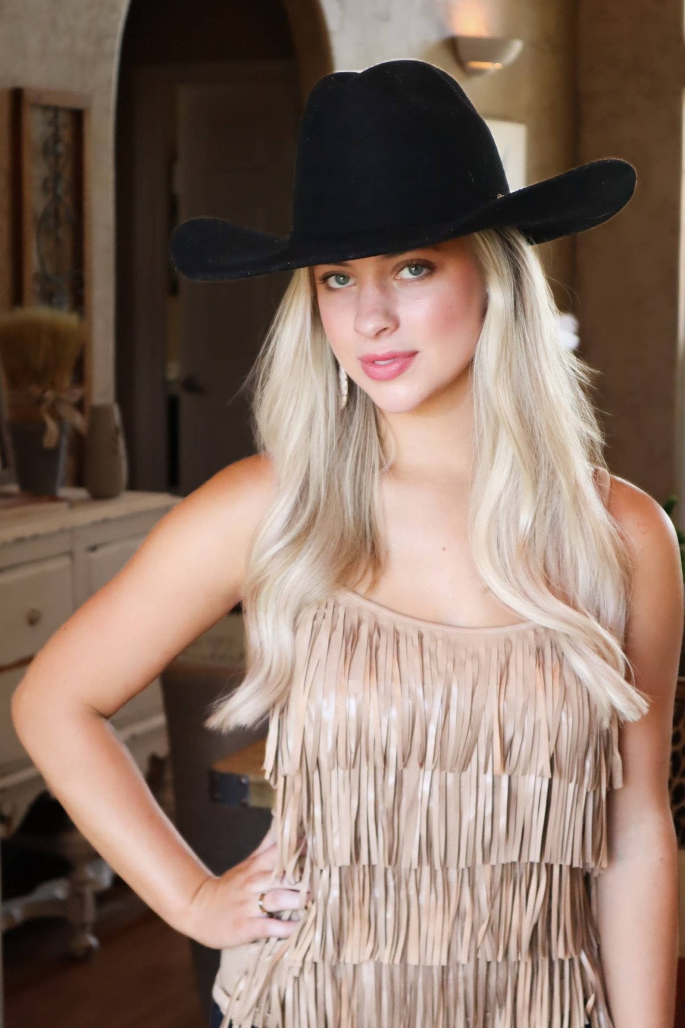 Living Edgey Fringe Tank - White - Roaming Gypsy Boutique