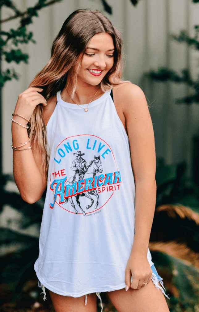 Long Live The American Spirit Tank - Roaming Gypsy Boutique