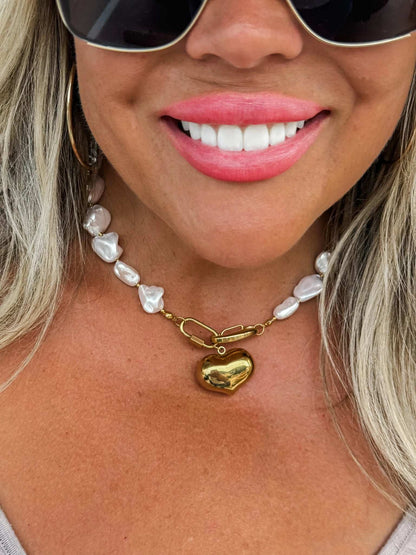 Love by the Shore Pearl Necklace - Roaming Gypsy Boutique