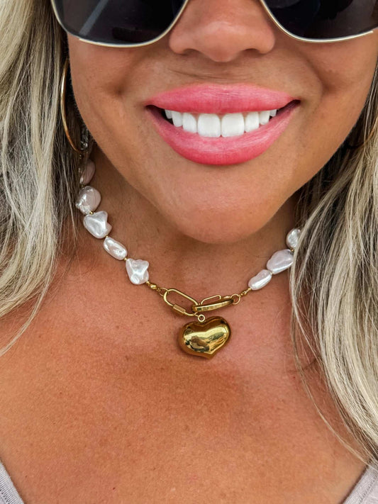 Love by the Shore Pearl Necklace - Roaming Gypsy Boutique