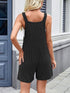 Lovelet Knotted Wide Strap Scoop Neck Overalls - Roaming Gypsy Boutique