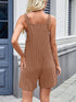 Lovelet Knotted Wide Strap Scoop Neck Overalls - Roaming Gypsy Boutique