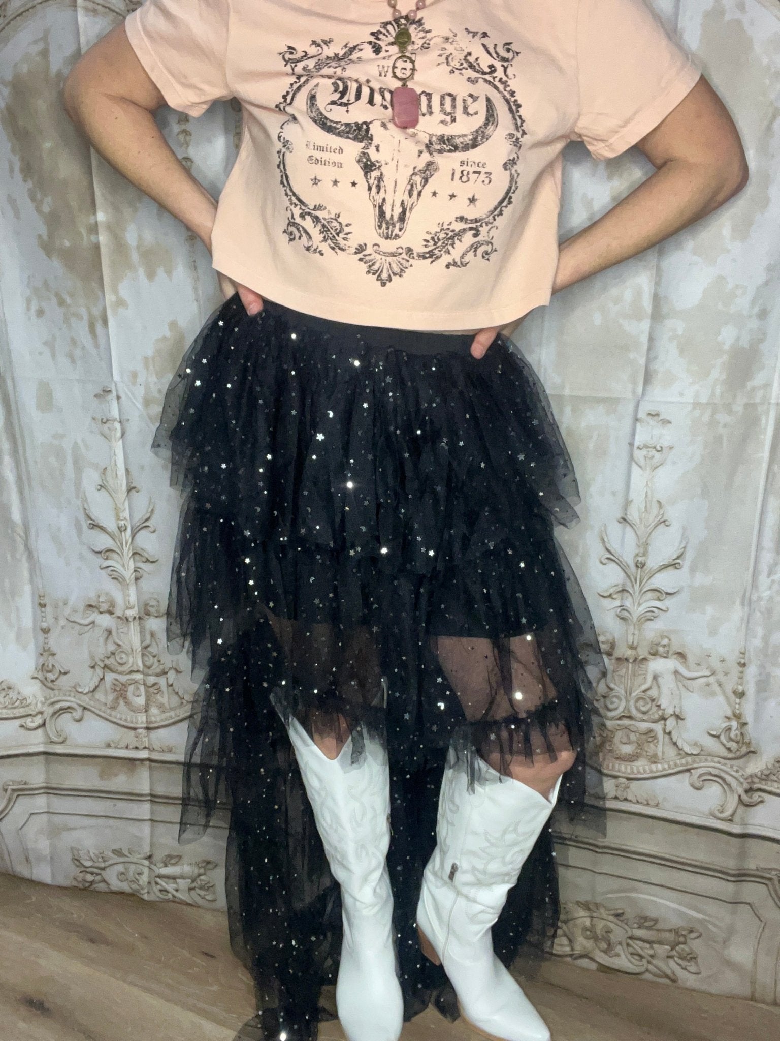 Midnight Star Concert Skirt - Roaming Gypsy Boutique