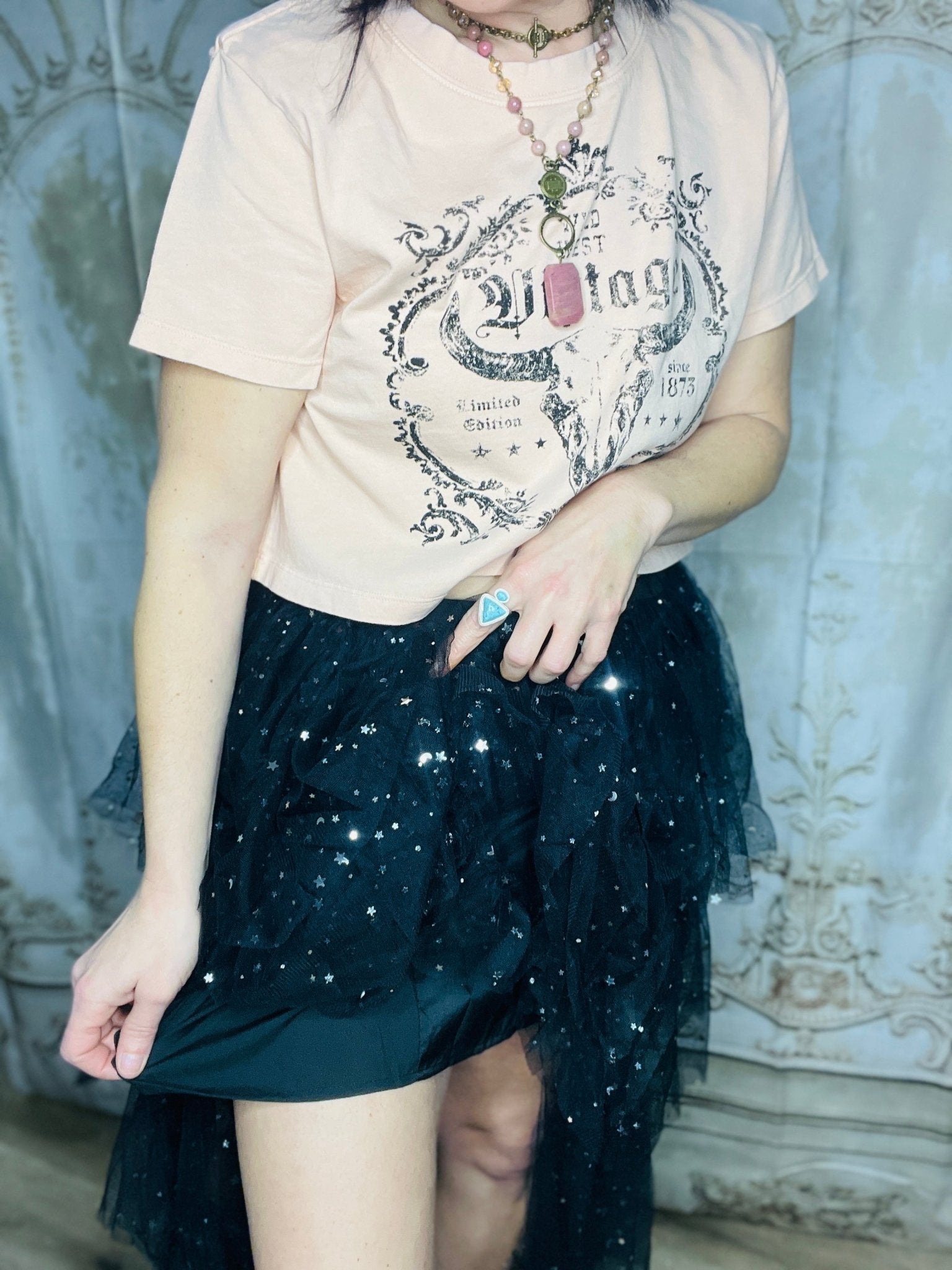 Midnight Star Concert Skirt - Roaming Gypsy Boutique