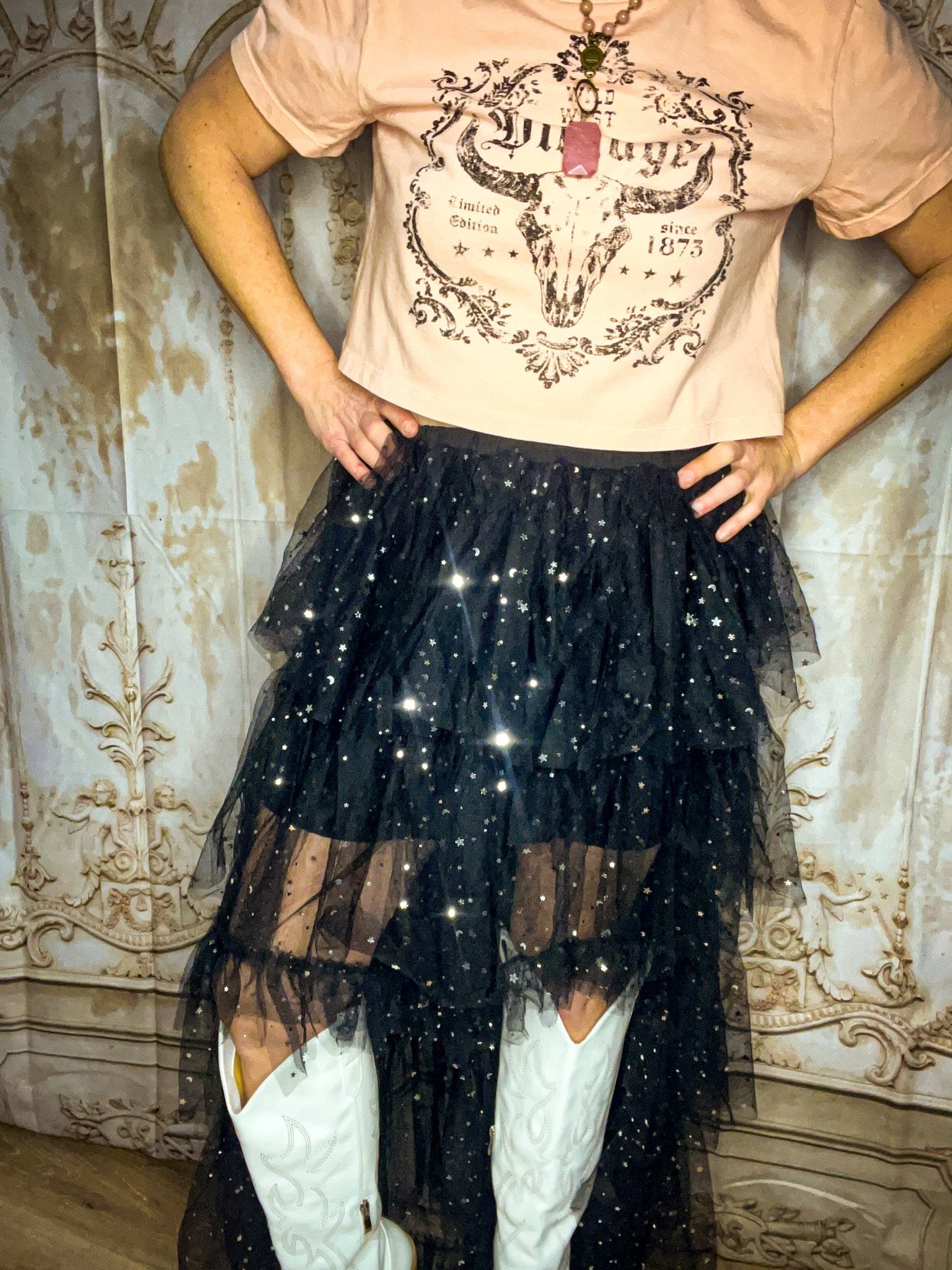 Midnight Star Concert Skirt - Roaming Gypsy Boutique