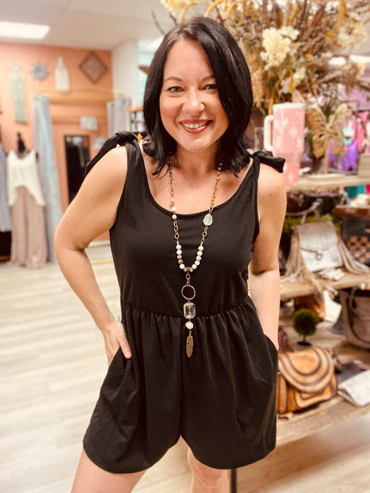 Midnight Turnpike Romper - Roaming Gypsy Boutique
