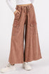 Mittoshop French Terry Cargo Wide Leg Pants - Roaming Gypsy Boutique