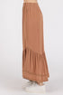 Mittoshop Lace Ruffle Asymmetric Hem Wide Leg Pants - Roaming Gypsy Boutique