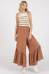 Mittoshop Lace Ruffle Asymmetric Hem Wide Leg Pants - Roaming Gypsy Boutique